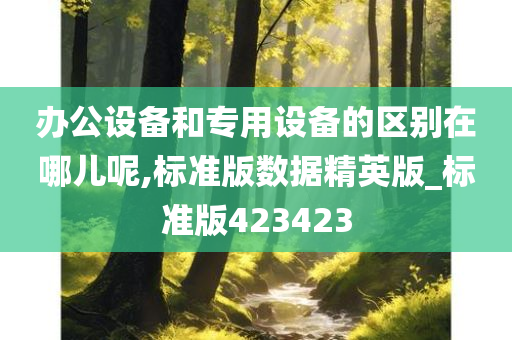 办公设备和专用设备的区别在哪儿呢,标准版数据精英版_标准版423423