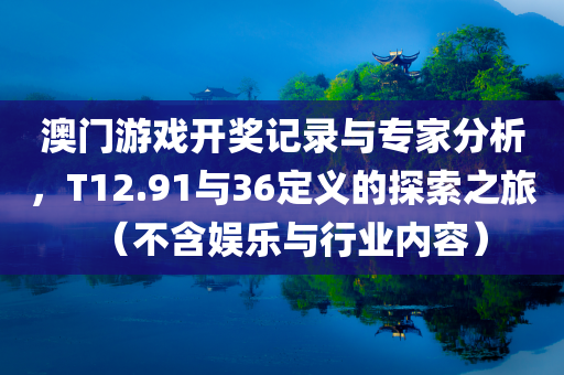 澳门游戏开奖记录与专家分析，T12.91与36定义的探索之旅（不含娱乐与行业内容）