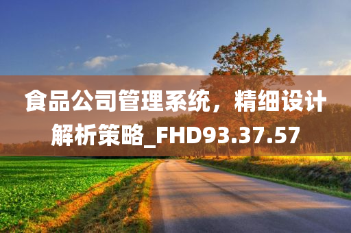 食品公司管理系统，精细设计解析策略_FHD93.37.57