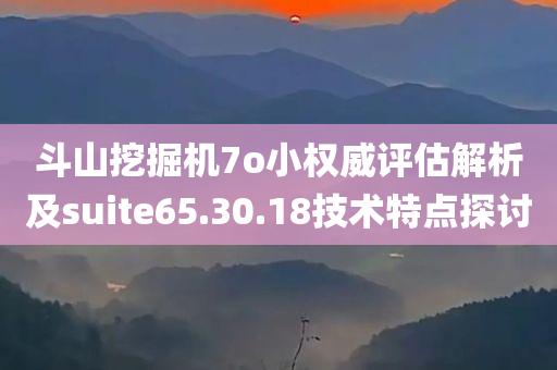 斗山挖掘机7o小权威评估解析及suite65.30.18技术特点探讨