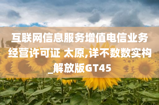 互联网信息服务增值电信业务经营许可证 太原,详不数数实构_解放版GT45