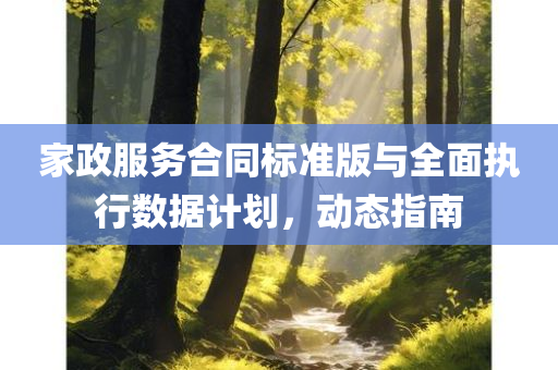 家政服务合同标准版与全面执行数据计划，动态指南