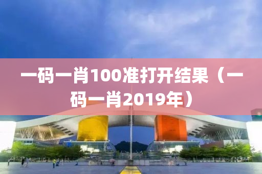 一码一肖100准打开结果（一码一肖2019年）