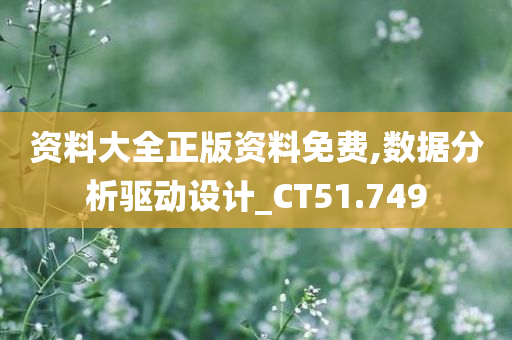 资料大全正版资料免费,数据分析驱动设计_CT51.749