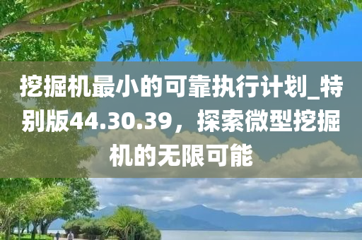 挖掘机最小的可靠执行计划_特别版44.30.39，探索微型挖掘机的无限可能