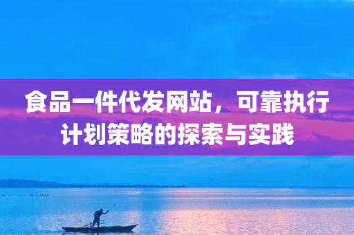 食品一件代发网站，可靠执行计划策略的探索与实践