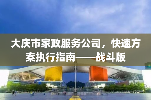 大庆市家政服务公司，快速方案执行指南——战斗版