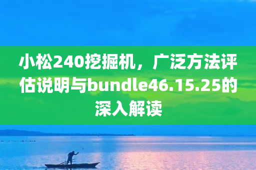 小松240挖掘机，广泛方法评估说明与bundle46.15.25的深入解读