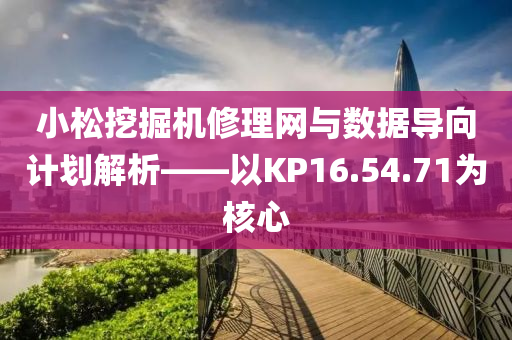 小松挖掘机修理网与数据导向计划解析——以KP16.54.71为核心