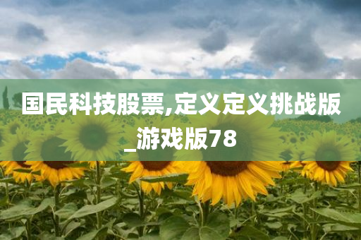 国民科技股票,定义定义挑战版_游戏版78