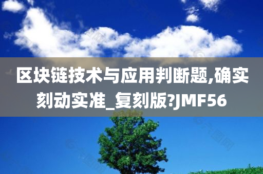 区块链技术与应用判断题,确实刻动实准_复刻版?JMF56