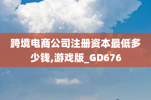 跨境电商公司注册资本最低多少钱,游戏版_GD676