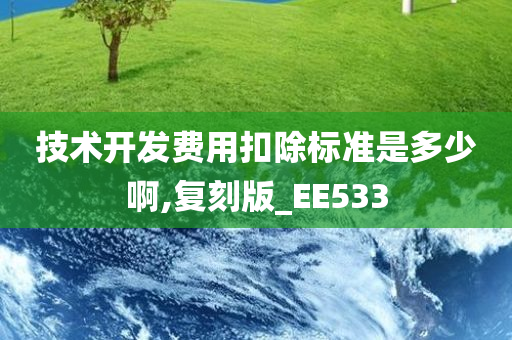 技术开发费用扣除标准是多少啊,复刻版_EE533