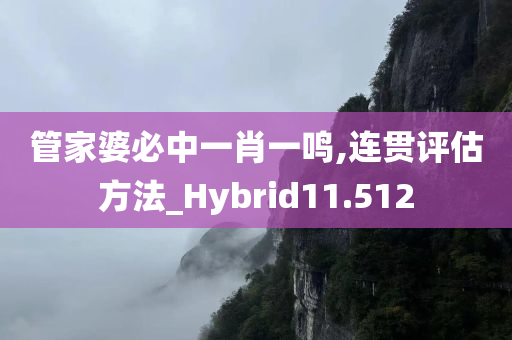 管家婆必中一肖一鸣,连贯评估方法_Hybrid11.512