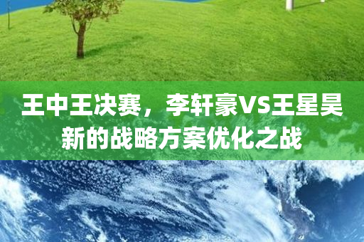 王中王决赛，李轩豪VS王星昊新的战略方案优化之战