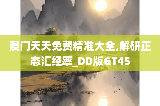 澳门天天免费精准大全,解研正态汇经率_DD版GT45