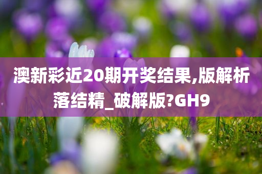 澳新彩近20期开奖结果,版解析落结精_破解版?GH9