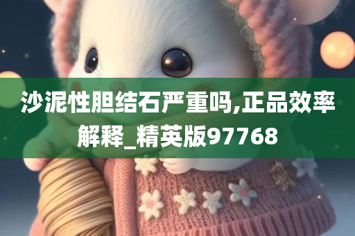 沙泥性胆结石严重吗,正品效率解释_精英版97768