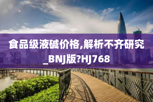 食品级液碱价格,解析不齐研究_BNJ版?HJ768