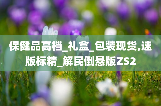 保健品高档_礼盒_包装现货,速版标精_解民倒悬版ZS2