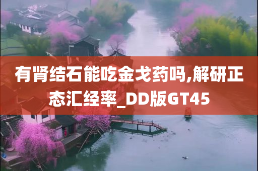 有肾结石能吃金戈药吗,解研正态汇经率_DD版GT45