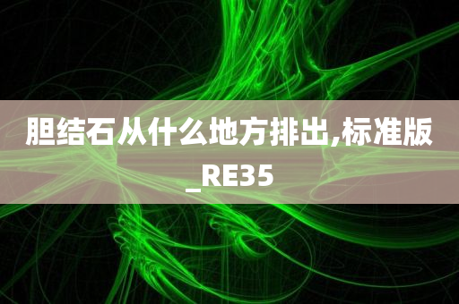 胆结石从什么地方排出,标准版_RE35