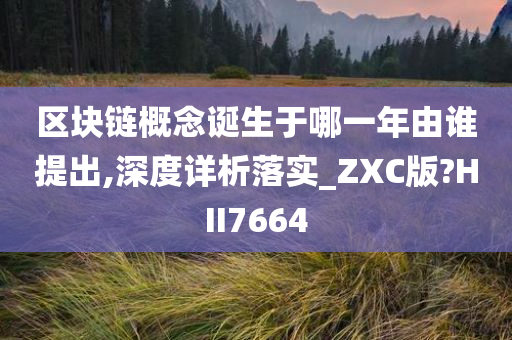 区块链概念诞生于哪一年由谁提出,深度详析落实_ZXC版?HII7664