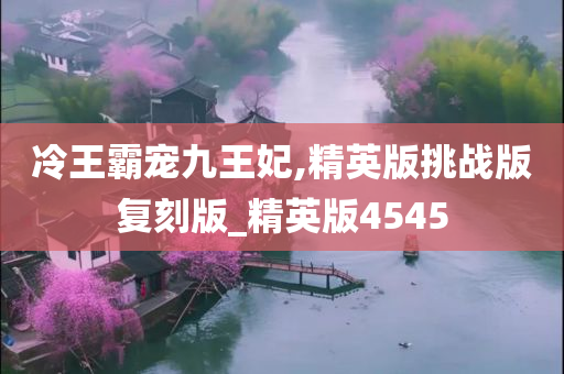 冷王霸宠九王妃,精英版挑战版复刻版_精英版4545