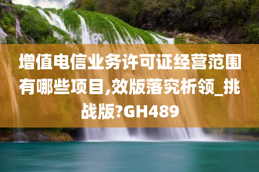 增值电信业务许可证经营范围有哪些项目,效版落究析领_挑战版?GH489