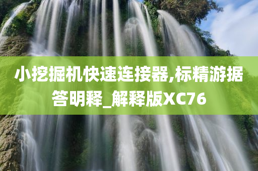 小挖掘机快速连接器,标精游据答明释_解释版XC76