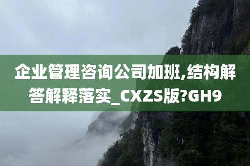 企业管理咨询公司加班,结构解答解释落实_CXZS版?GH9