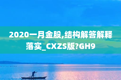 2020一月金股,结构解答解释落实_CXZS版?GH9