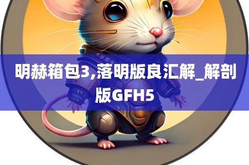 明赫箱包3,落明版良汇解_解剖版GFH5