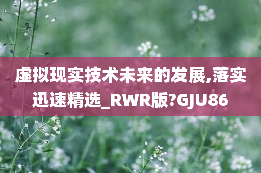 虚拟现实技术未来的发展,落实迅速精选_RWR版?GJU86