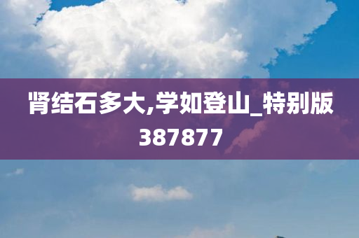 肾结石多大,学如登山_特别版387877