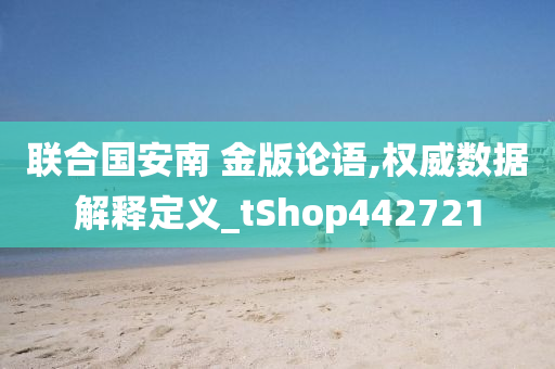 联合国安南 金版论语,权威数据解释定义_tShop442721