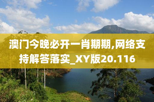 澳门今晚必开一肖期期,网络支持解答落实_XY版20.116