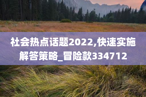 社会热点话题2022,快速实施解答策略_冒险款334712