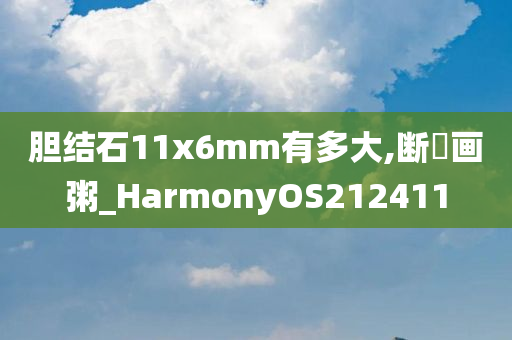 胆结石11x6mm有多大,断虀画粥_HarmonyOS212411