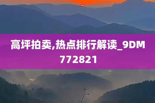 高坪拍卖,热点排行解读_9DM772821