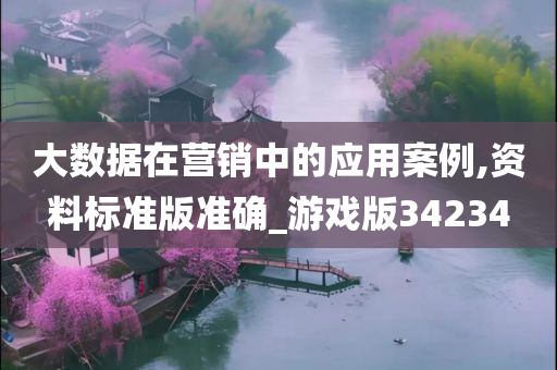 大数据在营销中的应用案例,资料标准版准确_游戏版34234