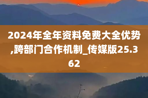 2024年全年资料免费大全优势,跨部门合作机制_传媒版25.362