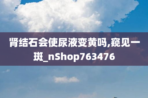 肾结石会使尿液变黄吗,窥见一斑_nShop763476