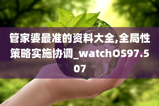 管家婆最准的资料大全,全局性策略实施协调_watchOS97.507