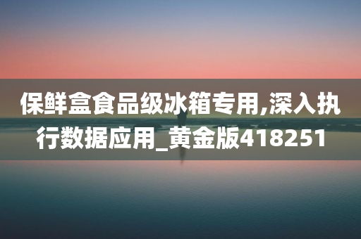 保鲜盒食品级冰箱专用,深入执行数据应用_黄金版418251