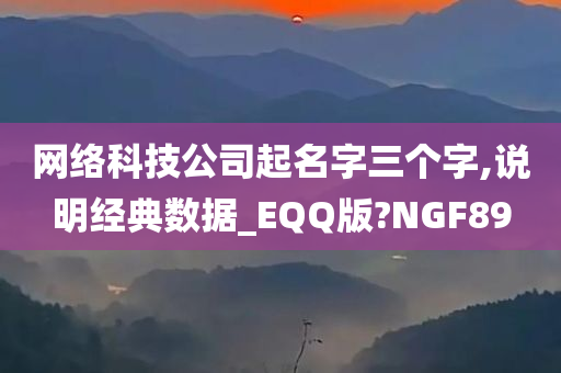 网络科技公司起名字三个字,说明经典数据_EQQ版?NGF89