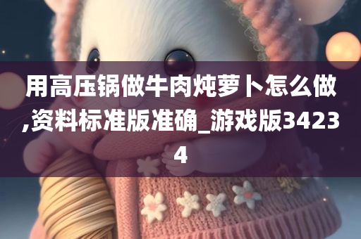 用高压锅做牛肉炖萝卜怎么做,资料标准版准确_游戏版34234