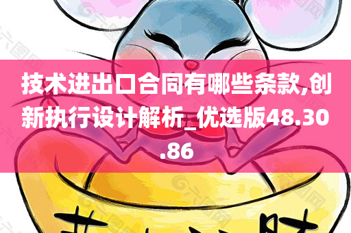 技术进出口合同有哪些条款,创新执行设计解析_优选版48.30.86