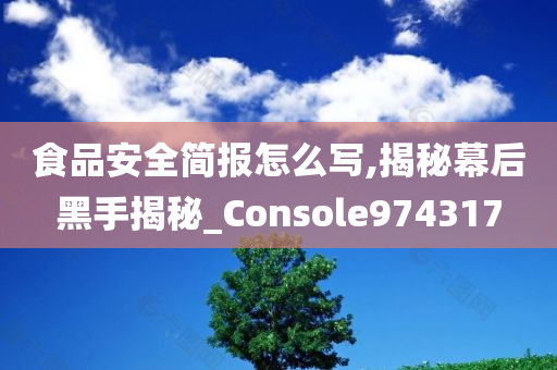 食品安全简报怎么写,揭秘幕后黑手揭秘_Console974317