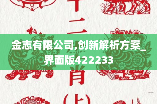 金志有限公司,创新解析方案_界面版422233